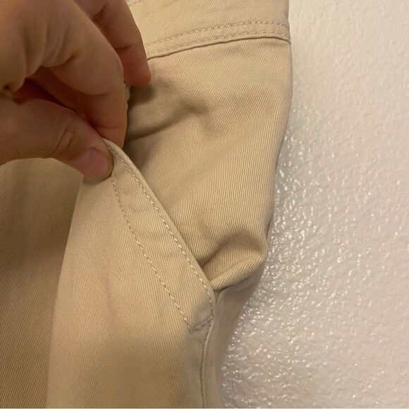 Columbia Tan Flat Front Chino Khaki work pants casual 100% cotton Mens 38x32 - Picture 5 of 11